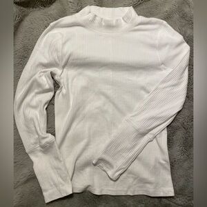 Free People White Mock Neck Long Sleeve Shirt - NEVER WORN like new